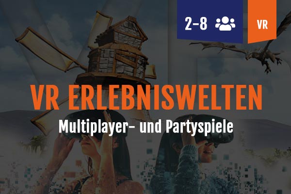 VR worlds, multiplayer and party games for 2-8 people
