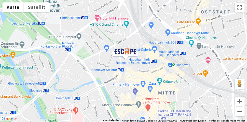 Map & directions - Escape Hannover