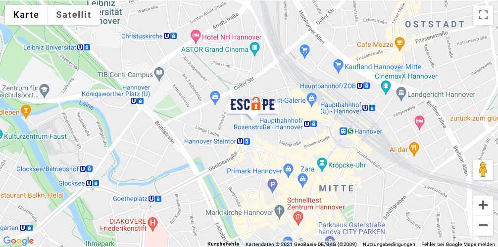 Karte & Anfahrt - Escape Hannover