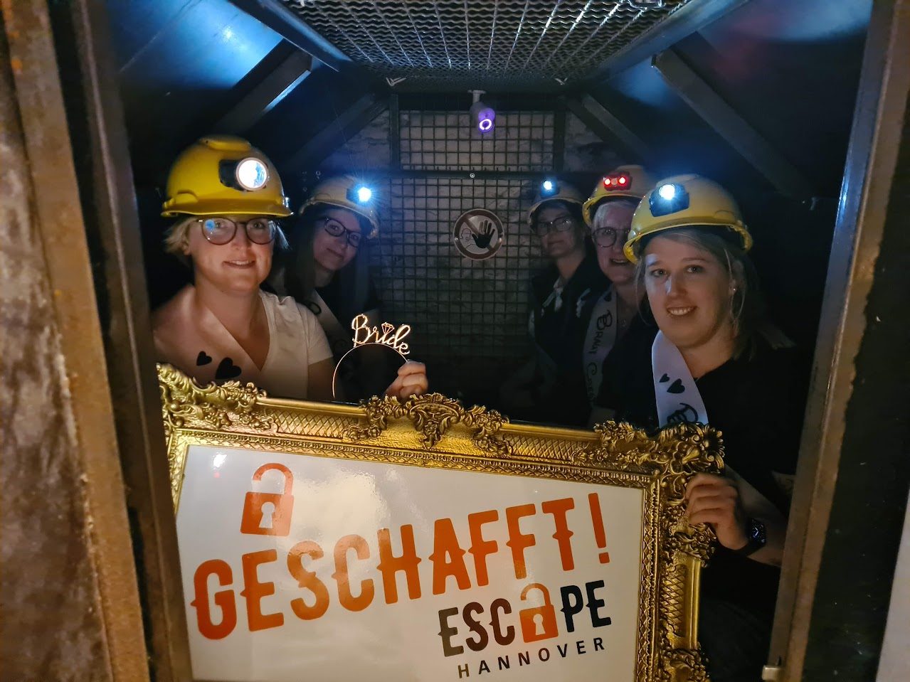 JGA Hannover, Braut-Crew nach dem gelösten Escape Room